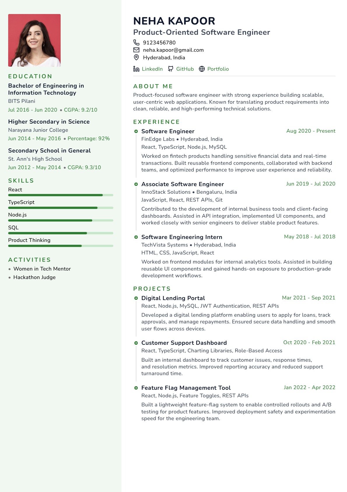 Starter template preview